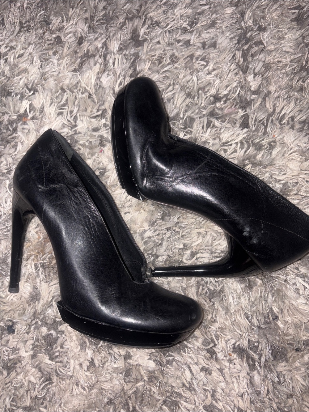 Balenciaga Women's Black Platform Stiletto Pumps Size 38